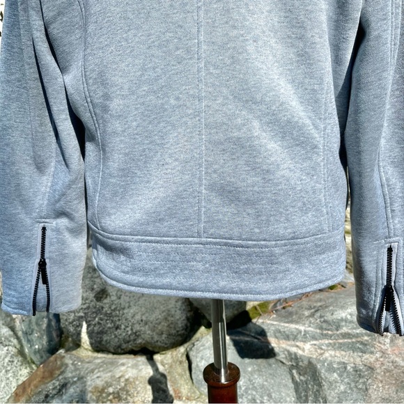 Yoki Knit Zippered Cuff Lightweight Collared Jacket - Picture 14 of 16